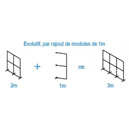 Evolutif jusqu'à 9m