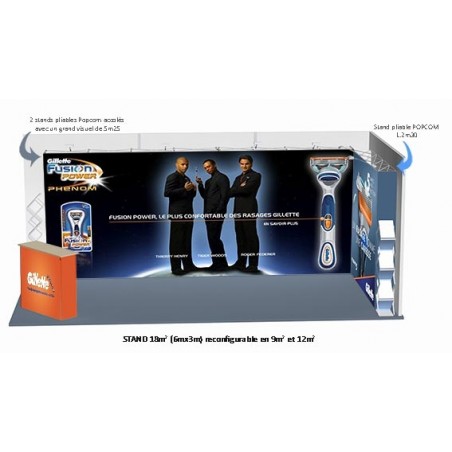 PACK STAND 3 POPCOM DROITS 18 m2 (FIT)