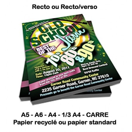 FLYERS (standard & recyclé) 90 à 350g selon format