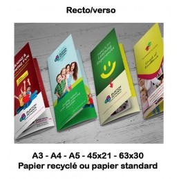 Dépliants (standard & recyclé) 90 à 350g selon format