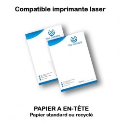 Papier à entête A4 sur papier standard, premium, ou recyclé (recto ou Recto Verso)
