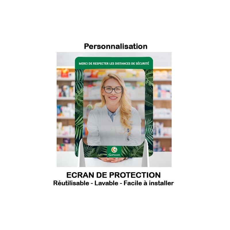 Ecrans de protection publicitaires personnalisables ou vierges (réutilisables)