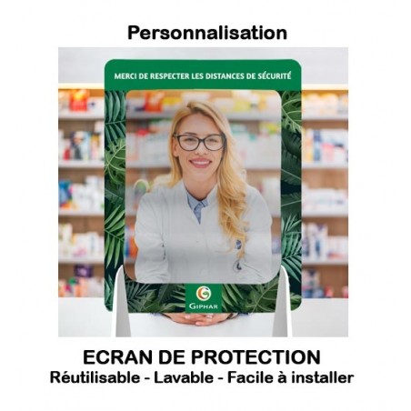 Ecrans de protection publicitaires personnalisables ou vierges (réutilisables)