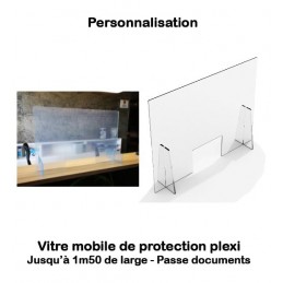 TOPCAR - Ecran de protection Plexiglass, transparent, pour comptoir et  commerces - Sans trappe - TOPPLEX800