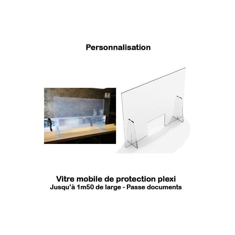 Vitres de protection publicitaires personnalisables ou vierges (réutilisables)