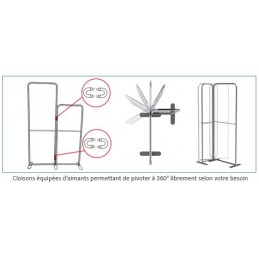 CLOISONS MAGNETIQUES COMTUBE® MAGNET ROTATION 360°