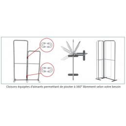 CLOISONS MAGNETIQUES COMTUBE® MAGNET ROTATION 360°