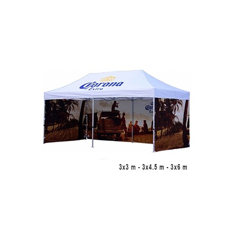 	COMTENT PRO+® avec marquage - Existe aussi en 3m x 3m et 3m x 4,5m (autre dimensions nous consulter)