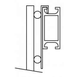 Porte manteaux triple pour cloison de stand / réserve