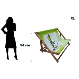 Transat publicitaire COMBEACHAIR® XL - Hauteur 94 cm