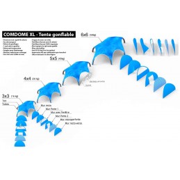 Tente Gonflable 6 faces COMDOME® XL - accessoires