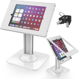 Support tablette sécurisé pour comptoir COMTAB Desk Blanc ou noir format paysage et portrait pour IPAD