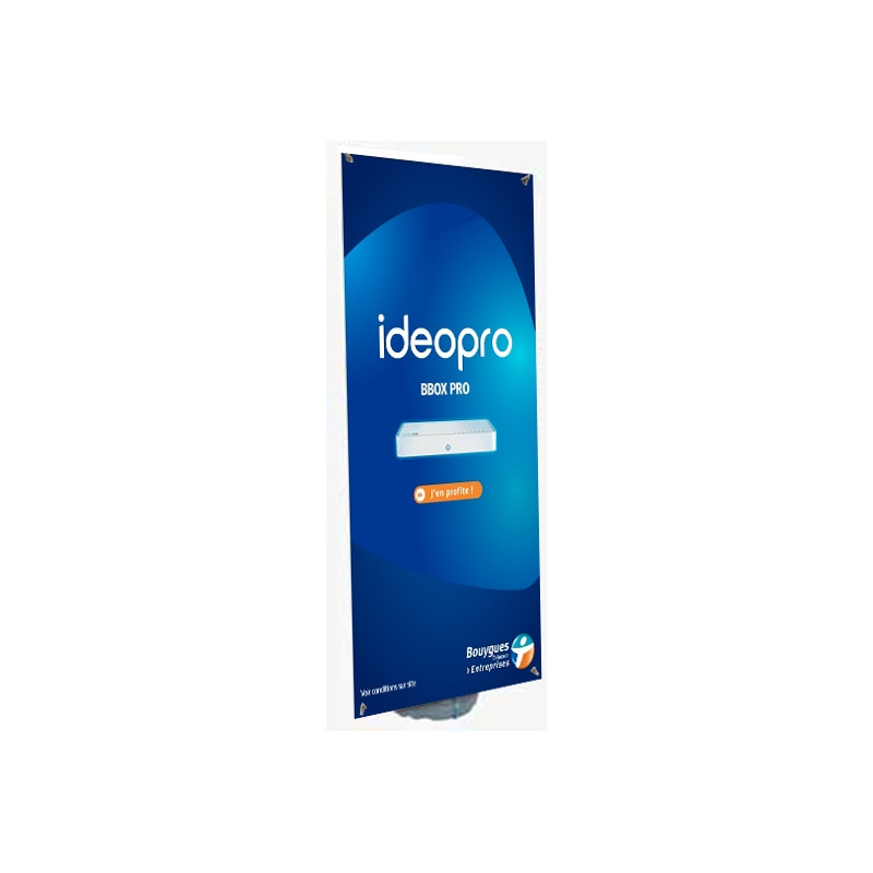 Totem Extérieur 80x200 cm COMBANNER® O avec visuel interchangeable