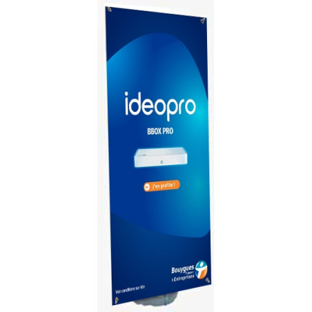 Totem Extérieur 80x200 cm COMBANNER® O avec visuel interchangeable