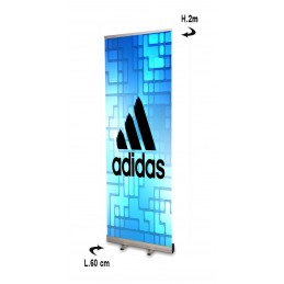 Roll up petit format d'une largeur de 60 cm x H. 2 m - Utilisation intensive