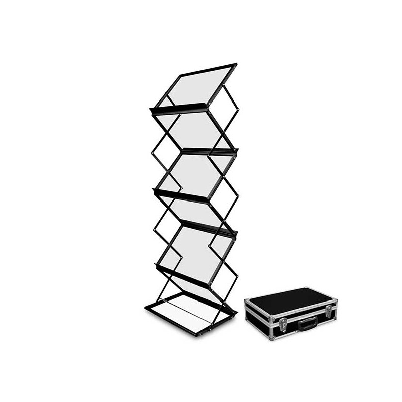 Présentoir à documentations pliable A3 noir COMDOC® Z A3 (6 étagères) NOIR Présentoir à documentations pliable A3 noir COMDOC® Z A3 (6 étagères) NOIR