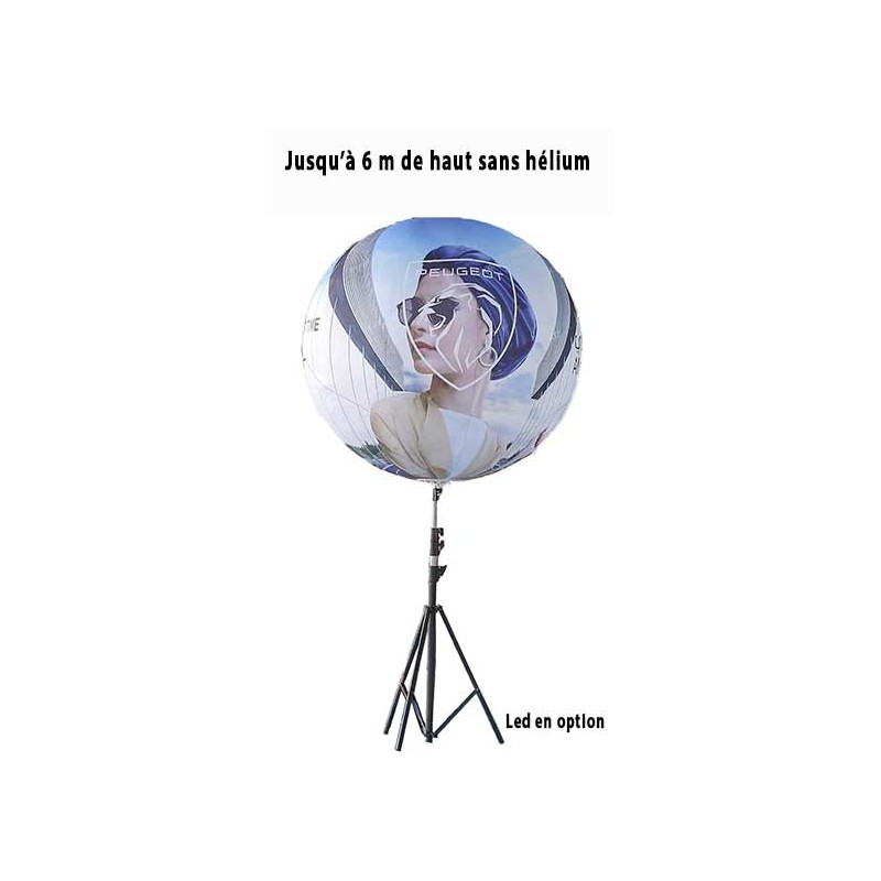 Ballon publicitaire autoportant pour exposition en intérieur et extérieur