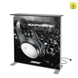 Comptoir LED pliable publicitaire avec visuel