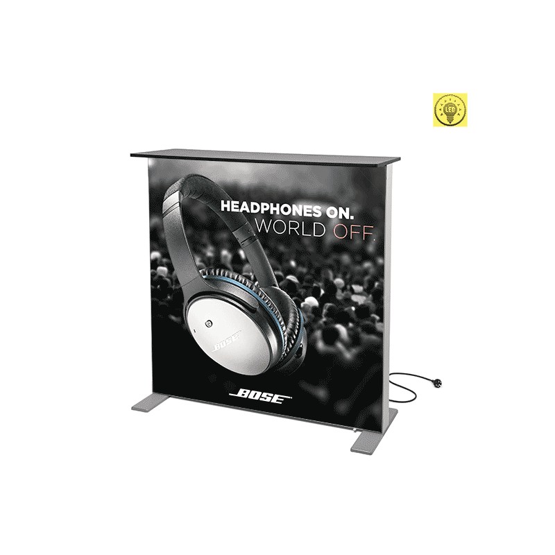 Comptoir LED pliable publicitaire avec visuel