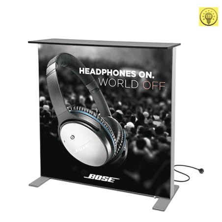 Comptoir LED pliable publicitaire avec visuel