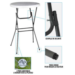 MANGE DEBOUT PLIANT EXPOPRATIK® Portables & facilement stockable,