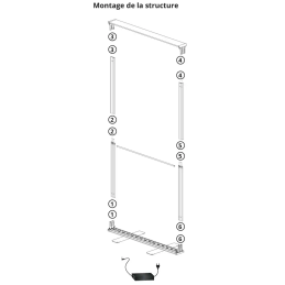 Montage structure totem led