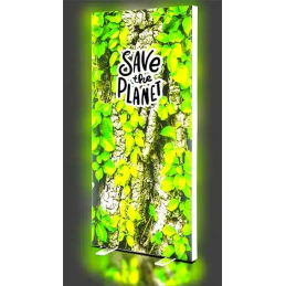 TOTEM LED PORTABLE L.1mxH.2m COMFRAME® JES montage sans outils