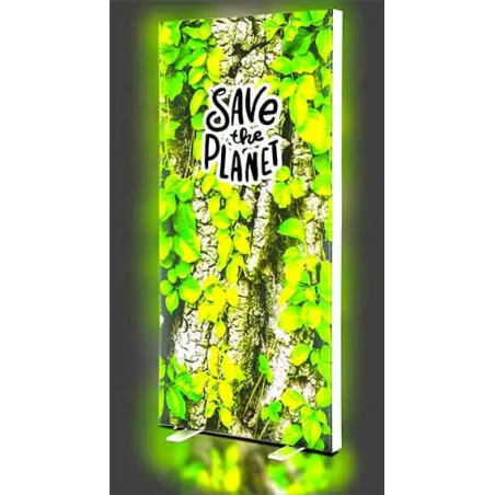 TOTEM LED PORTABLE L.1mxH.2m COMFRAME® JES montage sans outils