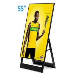 TOTEM MULTIMEDIA PLIABLE AVEC ECRAN DE 55'' POUR EVENEMENT ET EXPOSITION