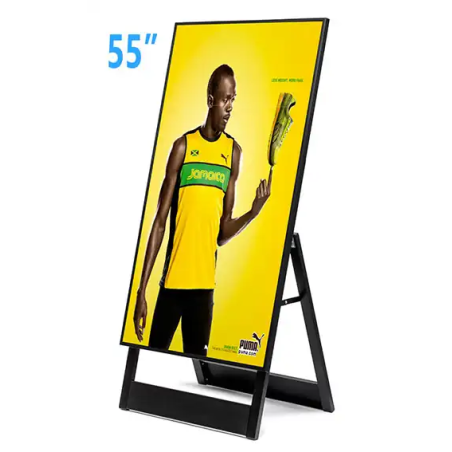 TOTEM MULTIMEDIA PLIABLE AVEC ECRAN DE 55'' POUR EVENEMENT ET EXPOSITION