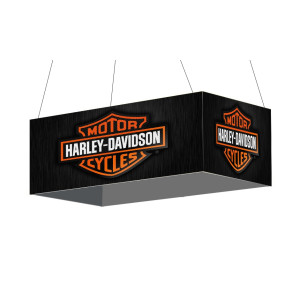 Signalétique suspendue professionnelle COMSIGNS R - Forme rectangulaire