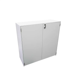 Comptoir KEYCOM® vue arrière : portes rigides fermant à clés