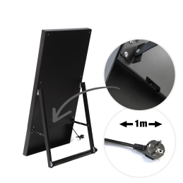 COMSCREEN® MOBILE - Totem Multimédia Écran Samsung UHD 43'' (version noire) - connexion