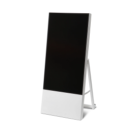 COMSCREEN® MOBILE - Totem Multimédia Écran Samsung UHD 43'' (version blanche) - vue de face