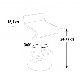 Chaises HAUTES SLIM® 360° dimensions