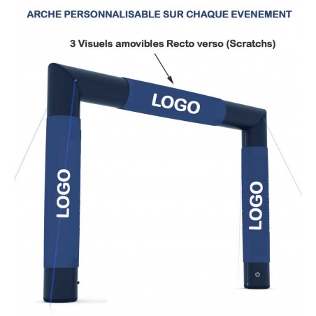 COMARCH® DROITE - SCRATCHS AMOVIBLES - Structure gonflable personnalisée